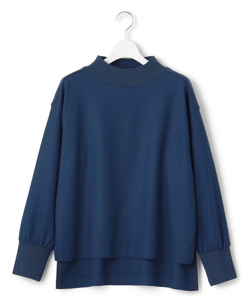 23区 【洗える】ウールミルドジャージー ボトルネック プルオーバー 