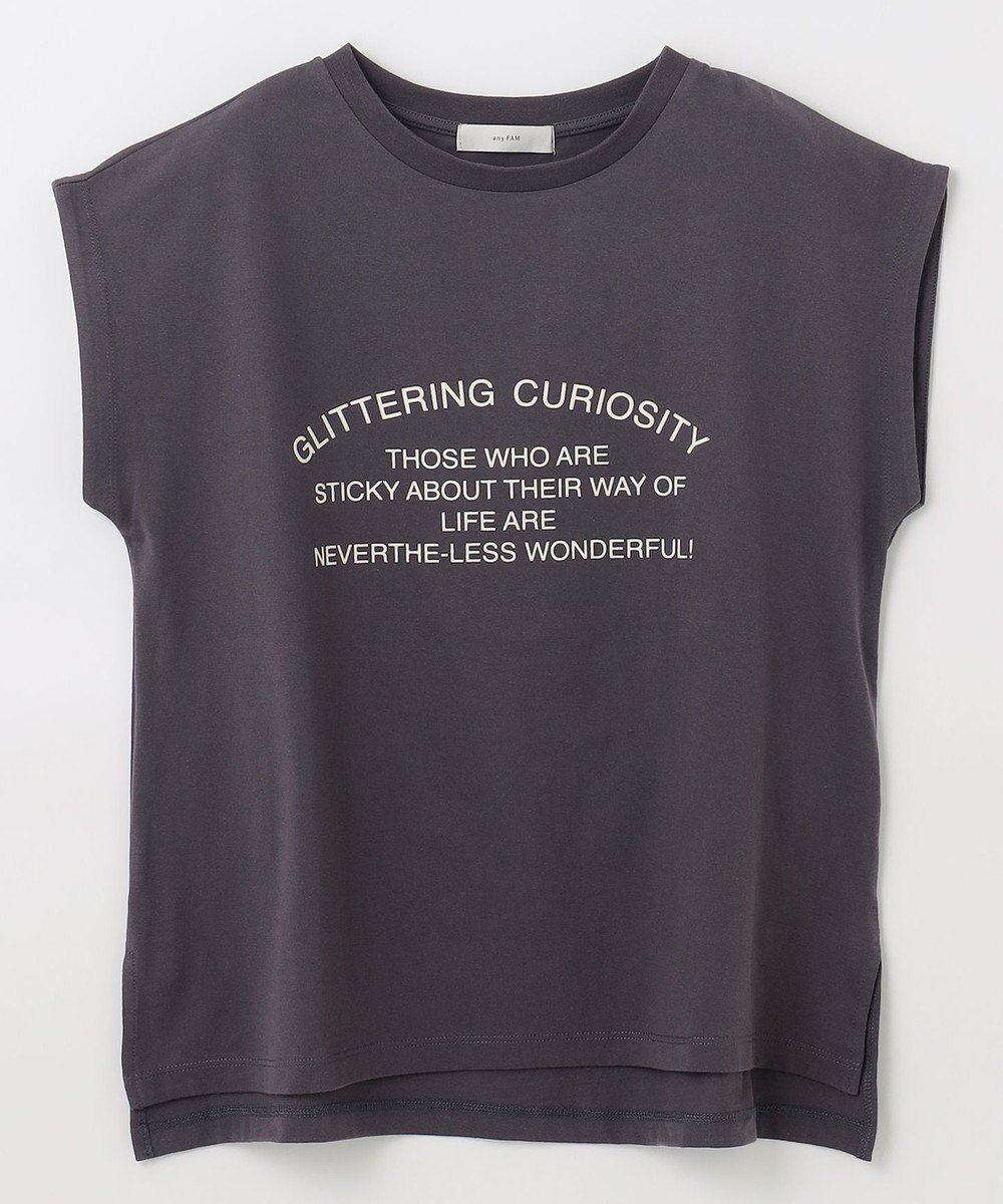 ANY L フロッキーロゴフレンチスリーブTシャツ 