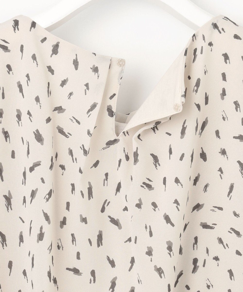 自由区 S 【洗える】ロイヤルシフォンドレープタイ半袖 ブラウス 