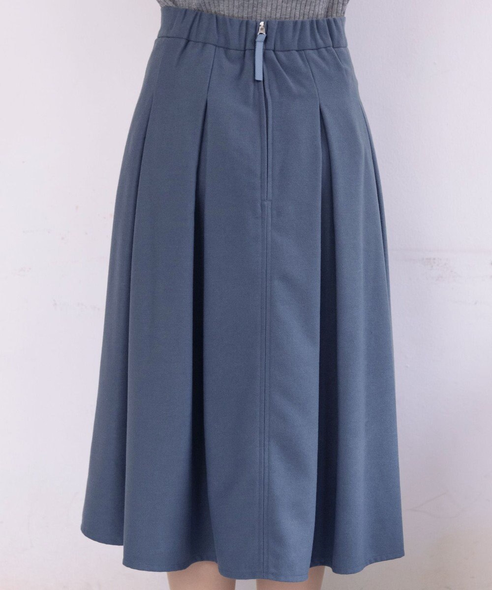 Tiaclasse 大人上品なウール調タックフレアスカート 