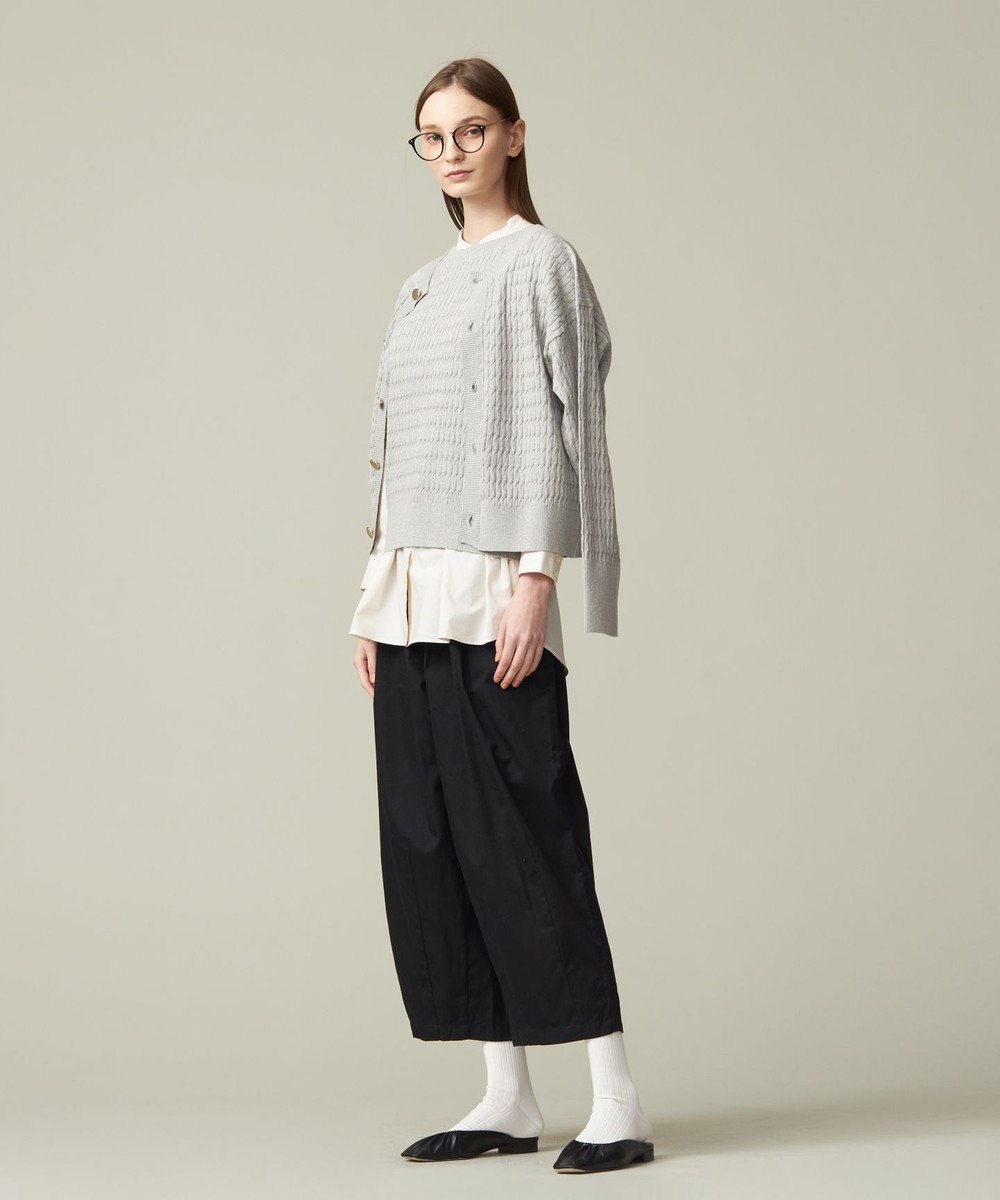 J.PRESS YORK STREET 【WOMEN】コットンケーブル カーディガン 