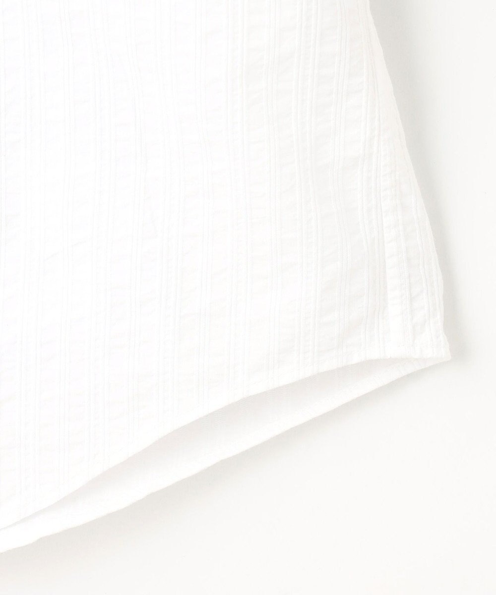 JOSEPH ABBOUD 【キングサイズ・オーガニックコットン使用】オーガニックコードストライプ ホワイトシャツ 