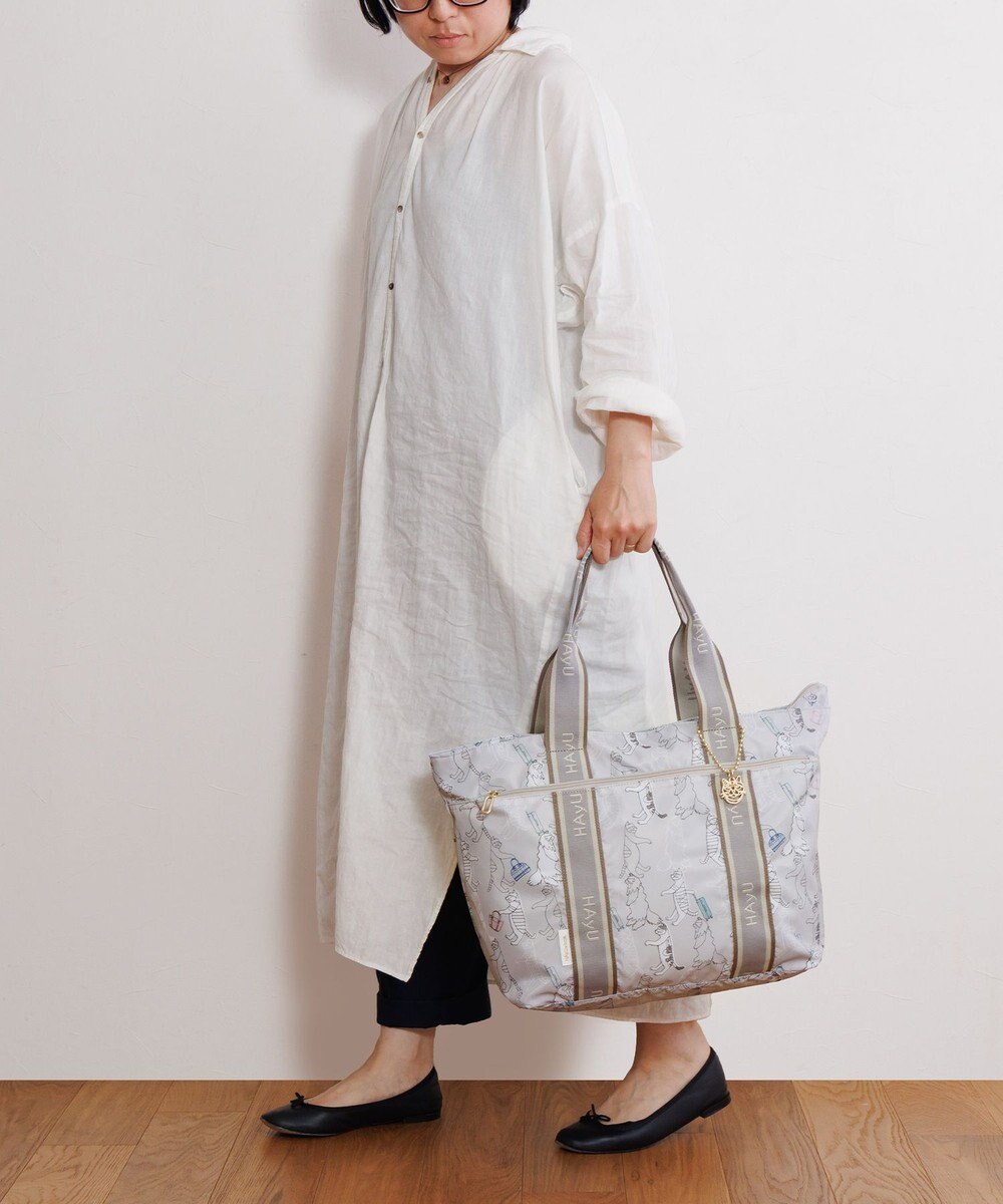 ACE BAGS & LUGGAGE 【雑誌掲載】 HAyU × ace.  フォールディング 折り畳みトートバッグ 猫柄 22L 17861 