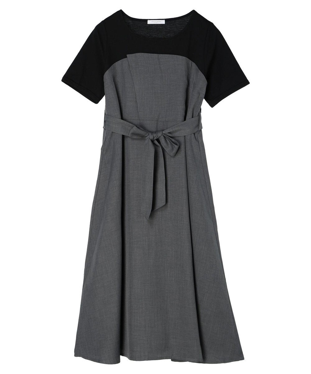 Green Parks 共ベルト付きビスチェ風ドッキングワンピース 