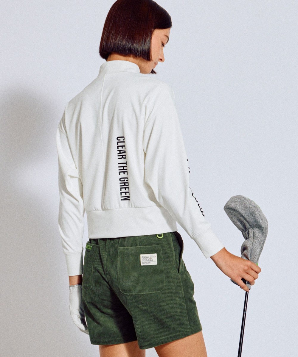 PW CIRCULUS 【吸水速乾 / UV遮蔽率99.5% UVカット / ストレッチ】【WOMEN】ドルマンスリーブモックネックT ゴルフウェア レディース 