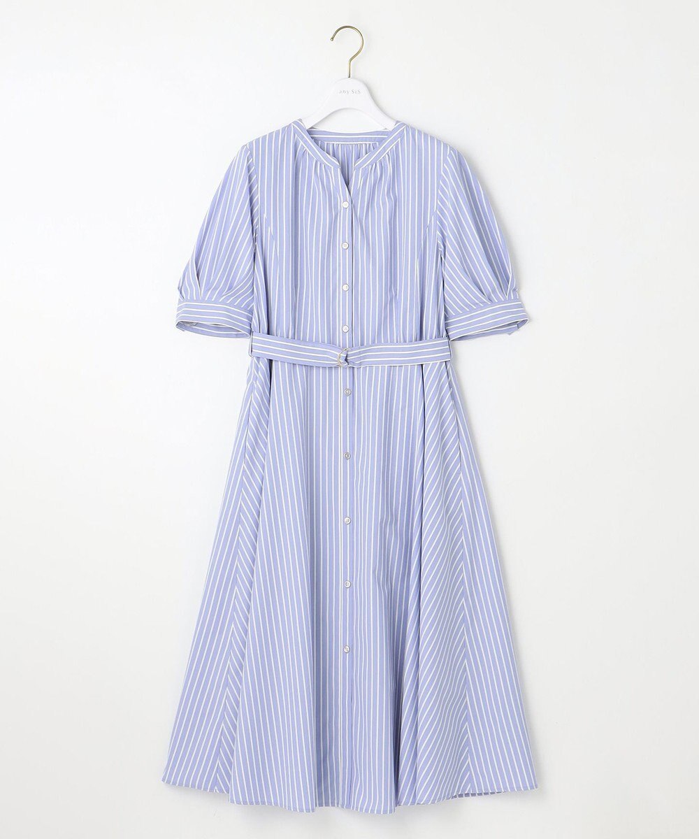 ANY SIS 【洗える】バンドカラー シャツワンピース 