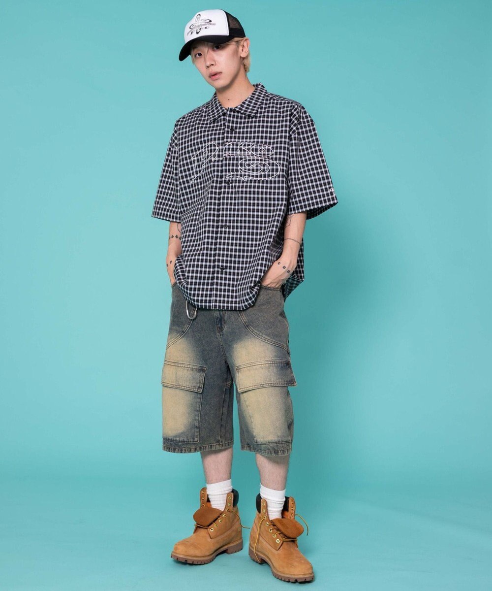 WEGO 別注PIKOチェックグラフィックシャツ（SS） 