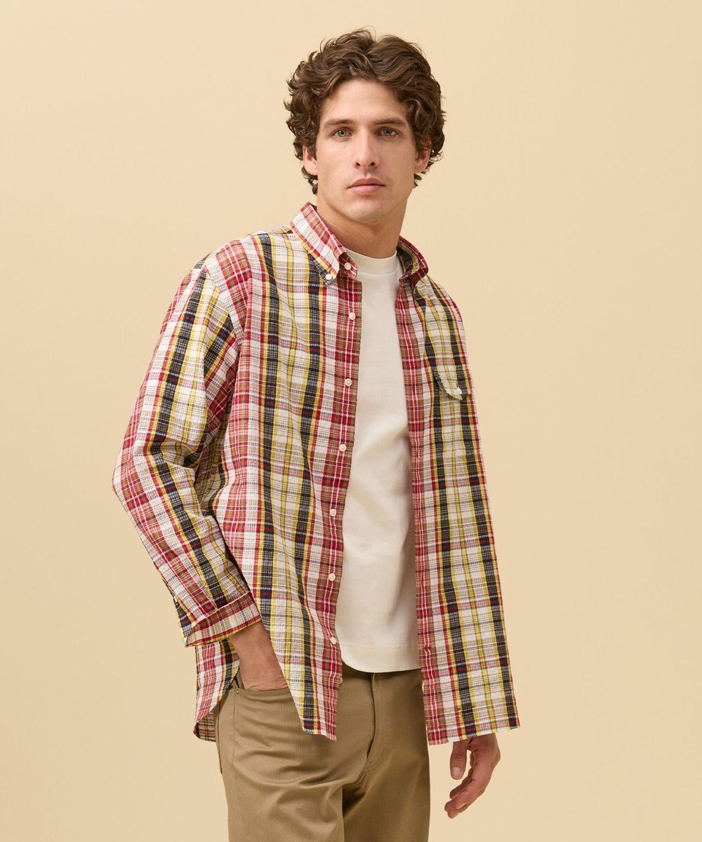 J.PRESS MEN 【Aero Weave】クールマックス サッカーシャツ / B.D. 