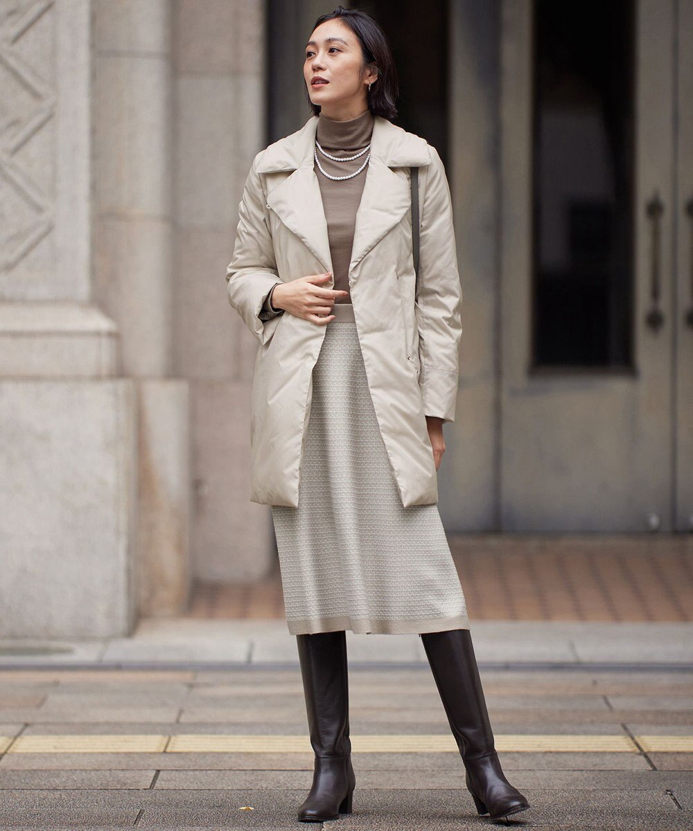 自由区 【WEB限定カラーあり・洗える】リバーシブルニット セットアップ(プルオーバー×フレアスカート) 