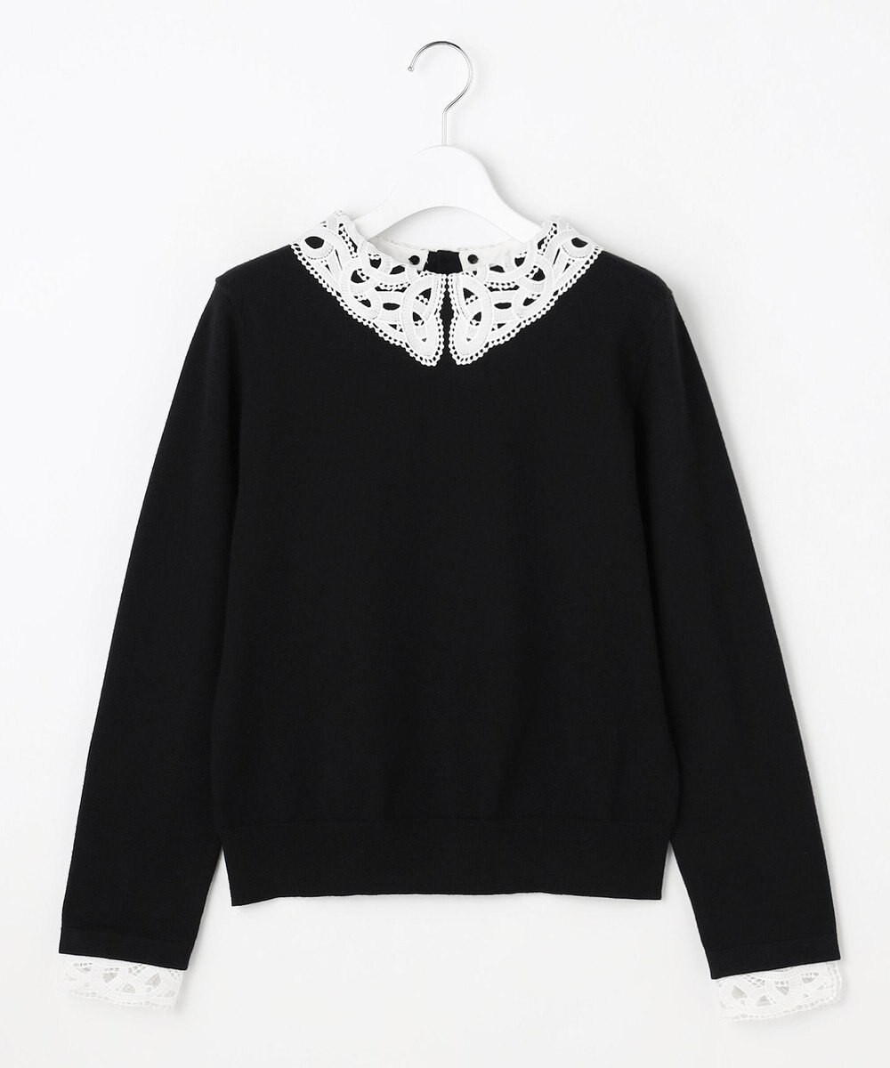 ANY SIS S レース襟 ニット 
