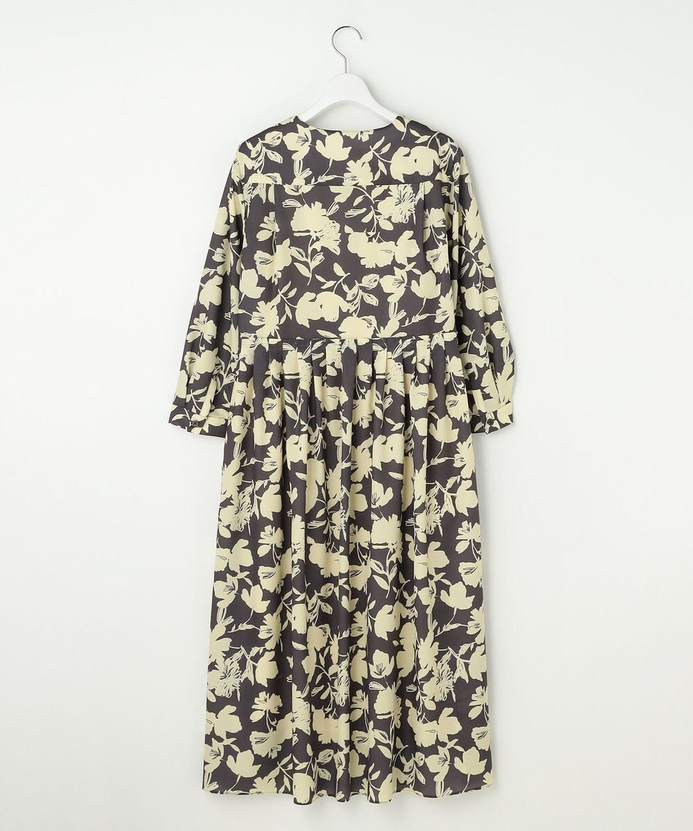 自由区 バイカラーフラワープリント ワンピース 