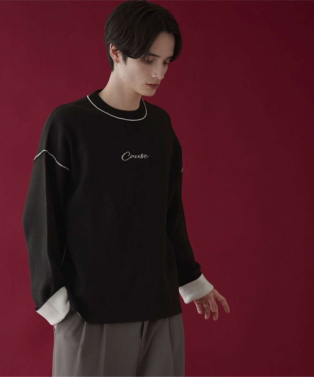 WEGO アウトリンキングニットプルオーバー 