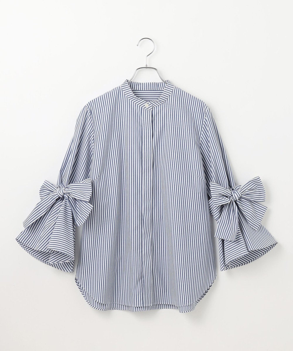 #Newans 【洗濯機可能/シワになりにくい】リボンカフスブラウス 