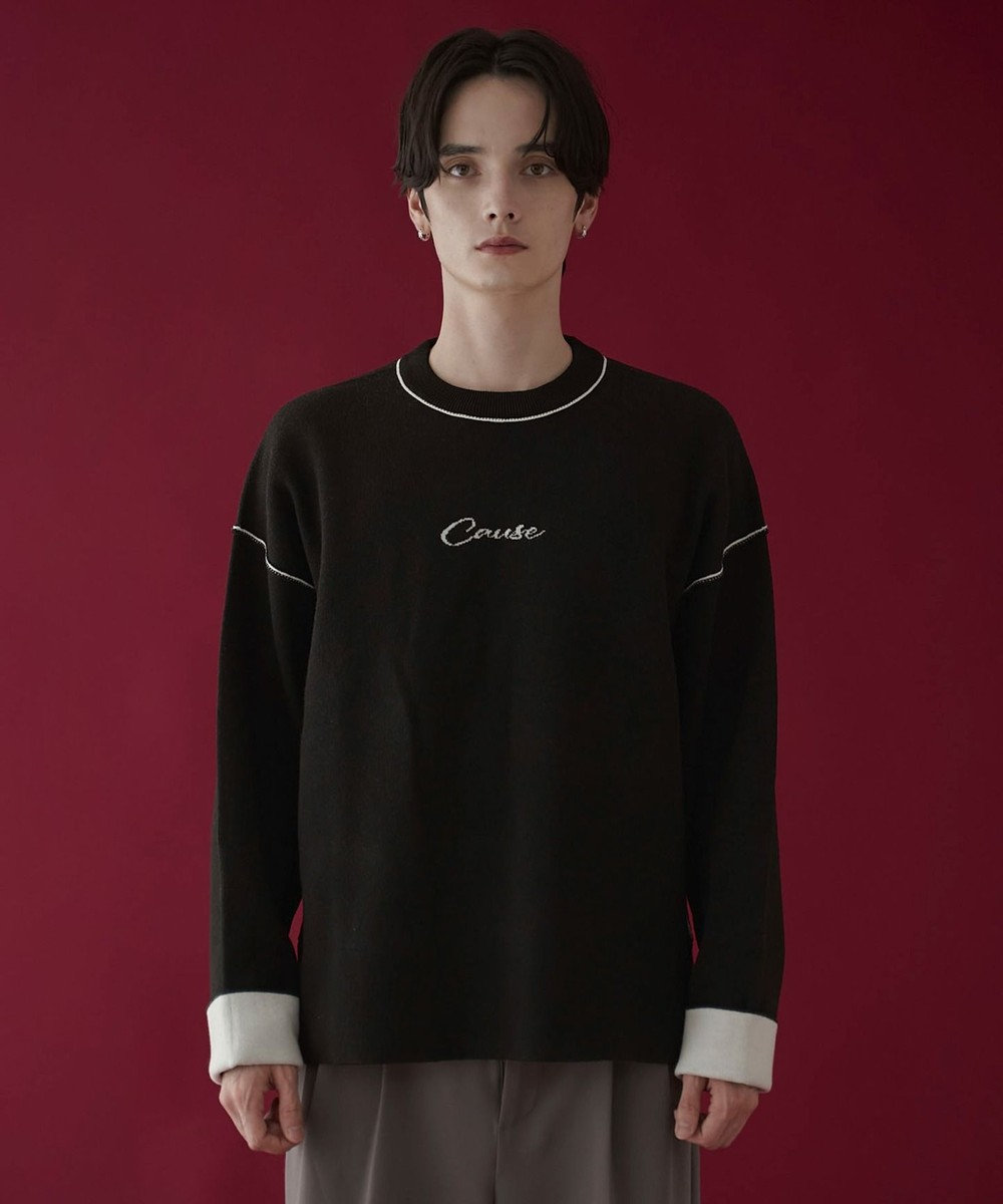 WEGO アウトリンキングニットプルオーバー 