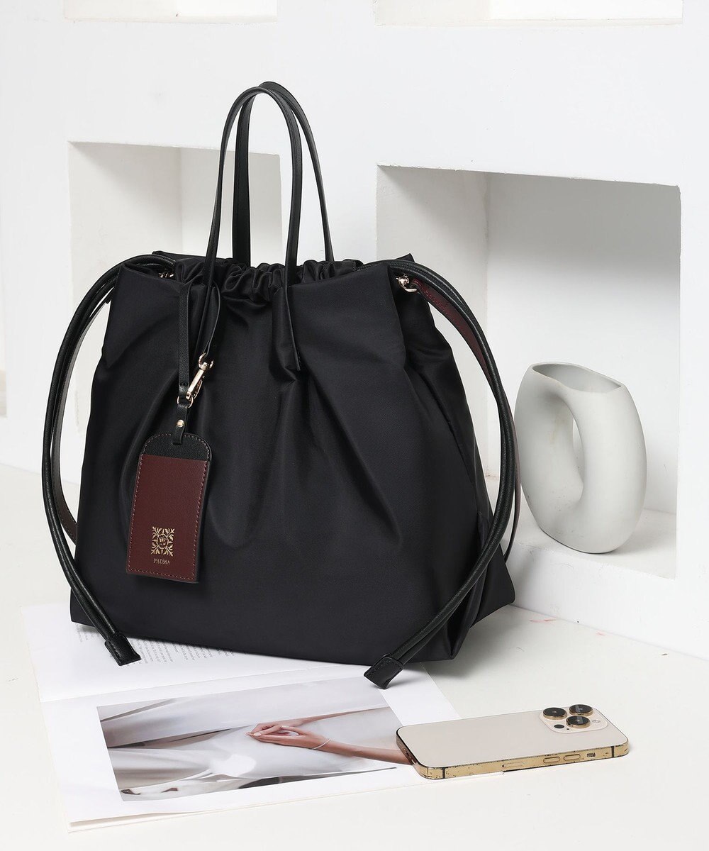 style code 【PADMA/パドマ】カードケース付　ナイロン巾着トートバッグ 