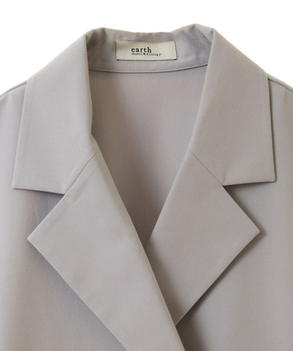earth music&ecology サイドプリーツジレンチ 