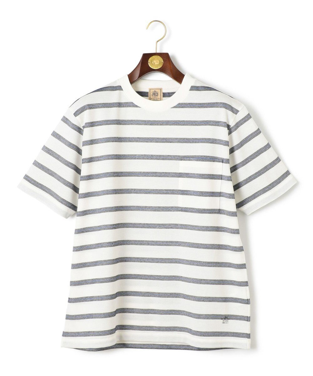 J.PRESS MEN マルチボーダー カノコTシャツ 
