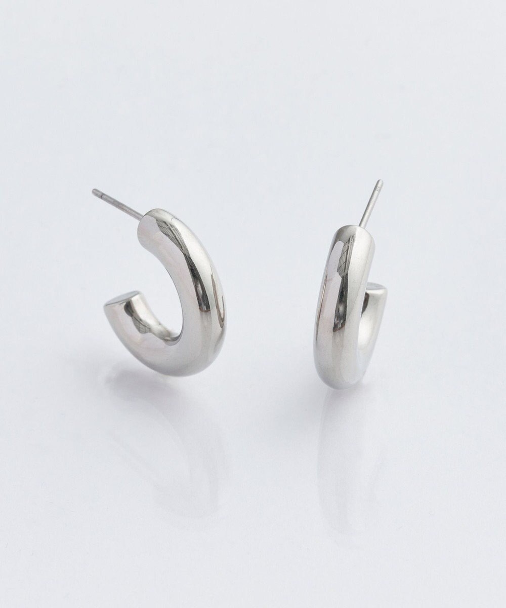 Phoebe 【金属アレルギー対応】ボリュームフープピアス　シルバー/サージカルステンレス 