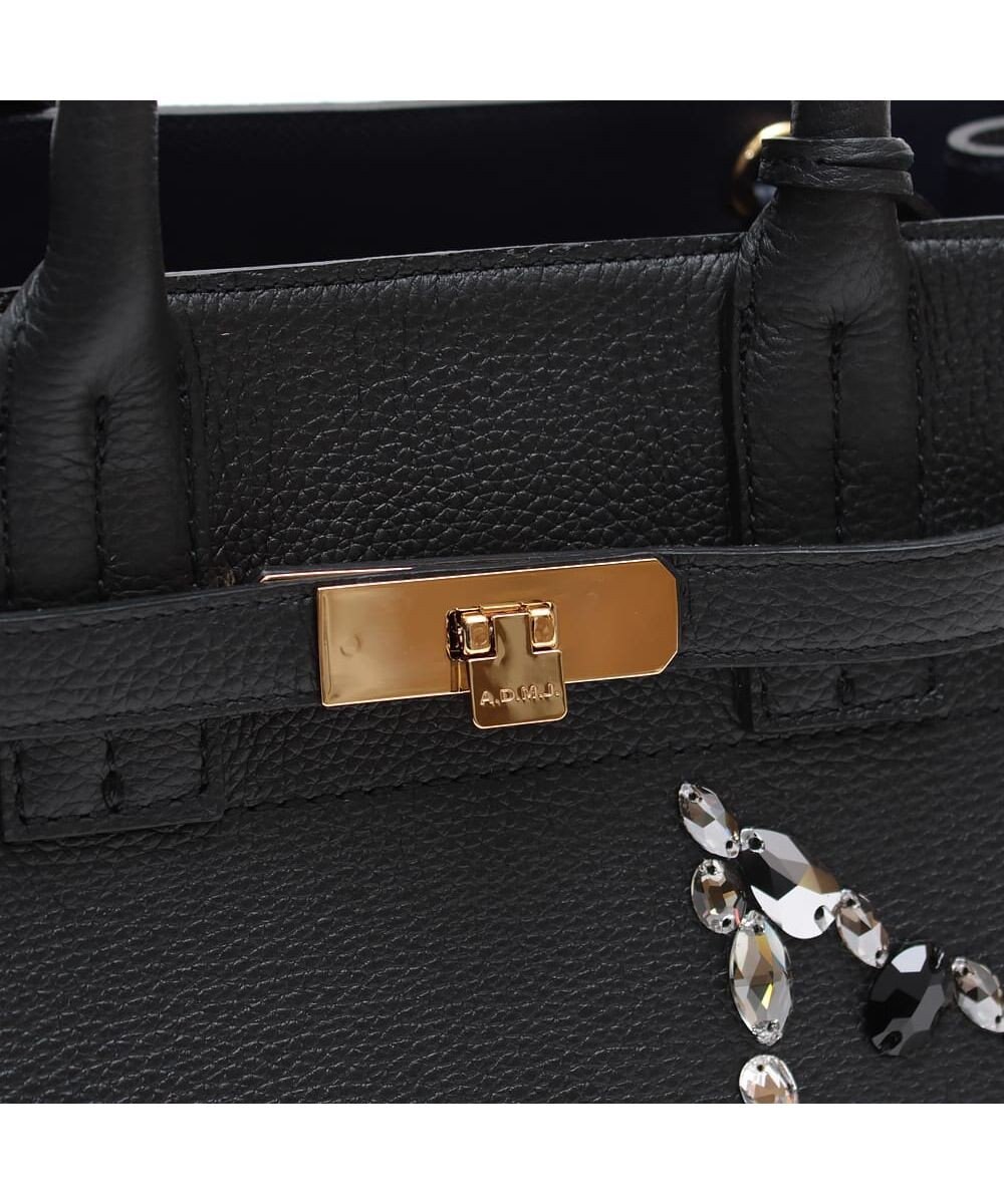 A.D.M.J. 【牛革】スパニッシュレザー / ステラソーイング前金具付トート24cm(Dカン＋) 
