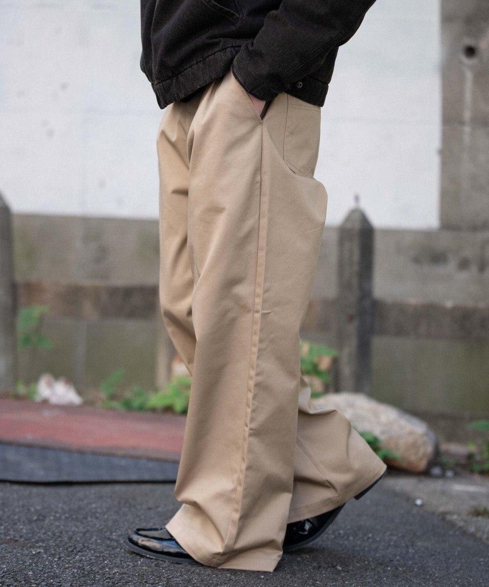 WEGO 別注RED　KAPタックワイドチノパンツ 