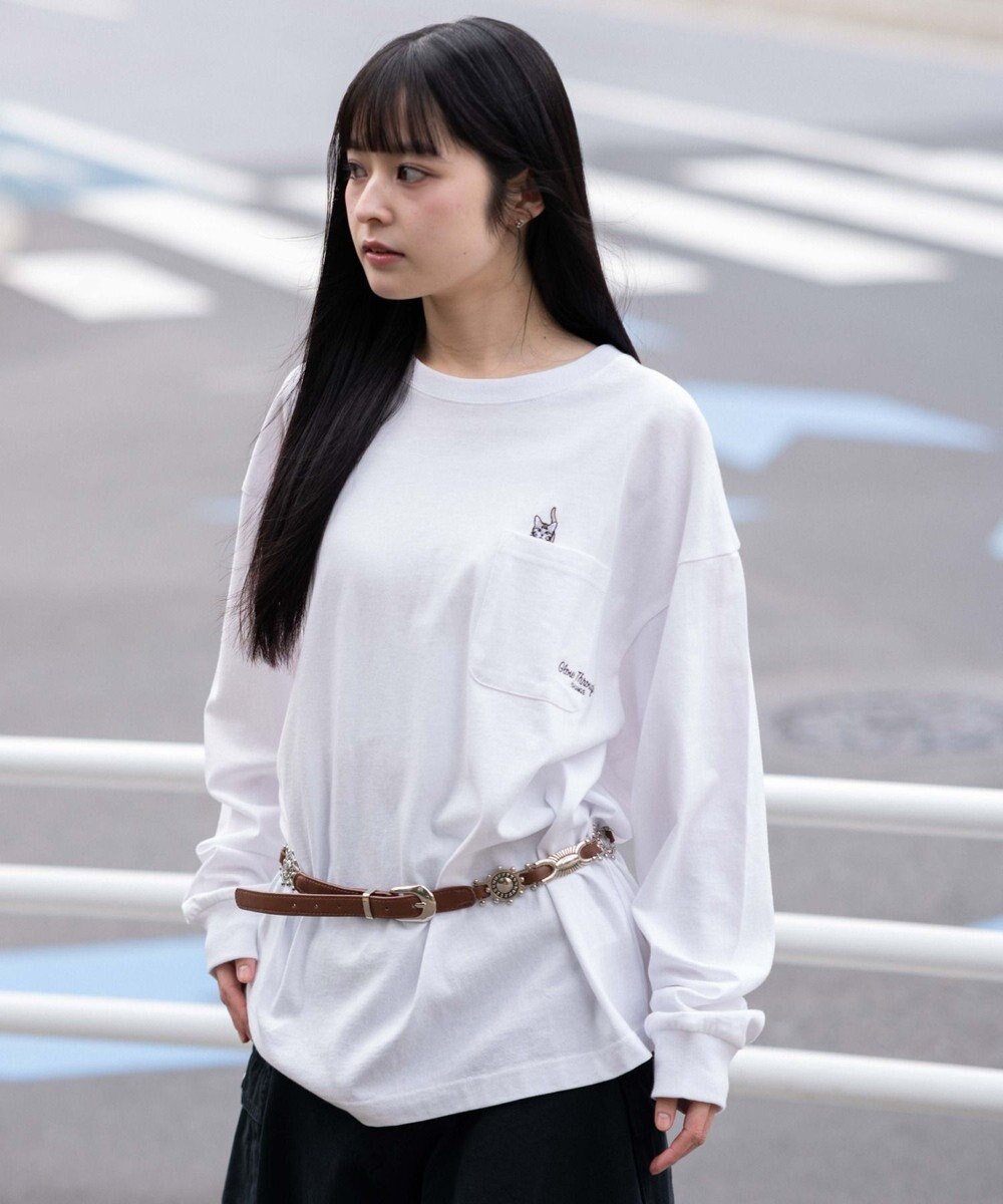 WEGO 【ユニセックス着用ITEM】ポケット刺繍BIG　T（長袖） 