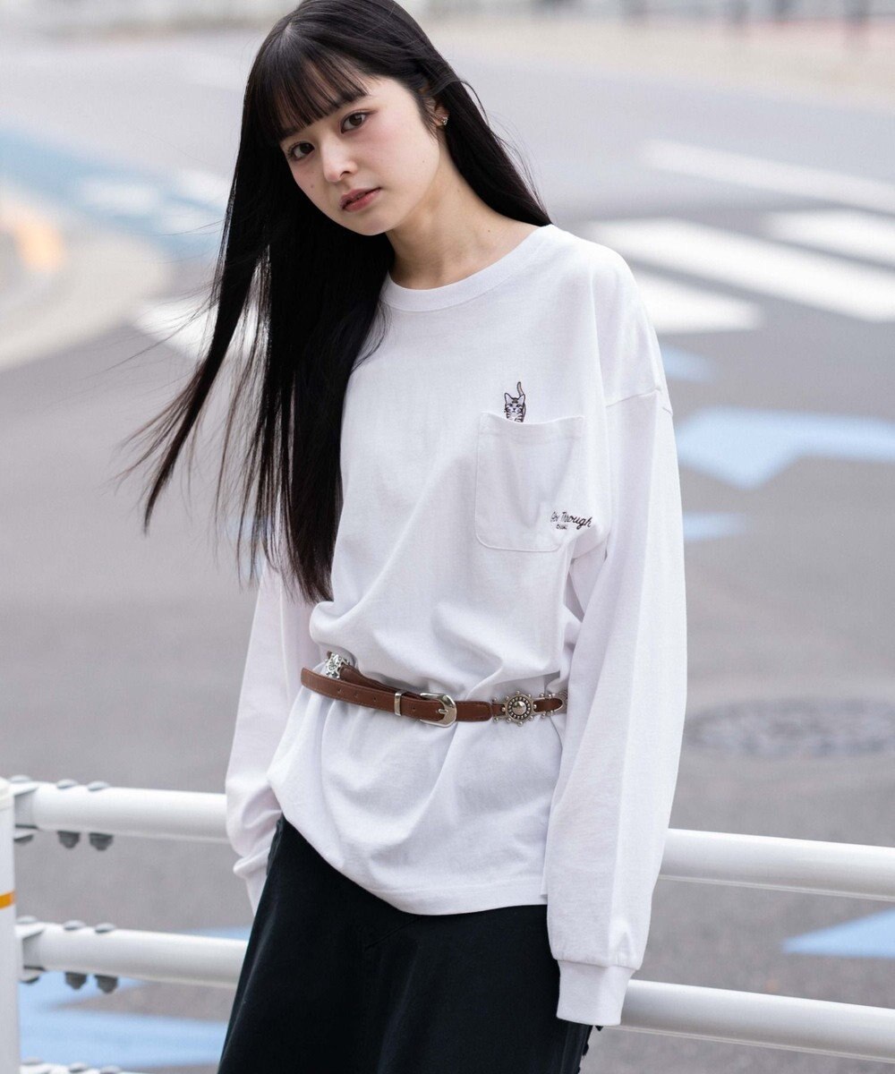 WEGO 【ユニセックス着用ITEM】ポケット刺繍BIG　T（長袖） 