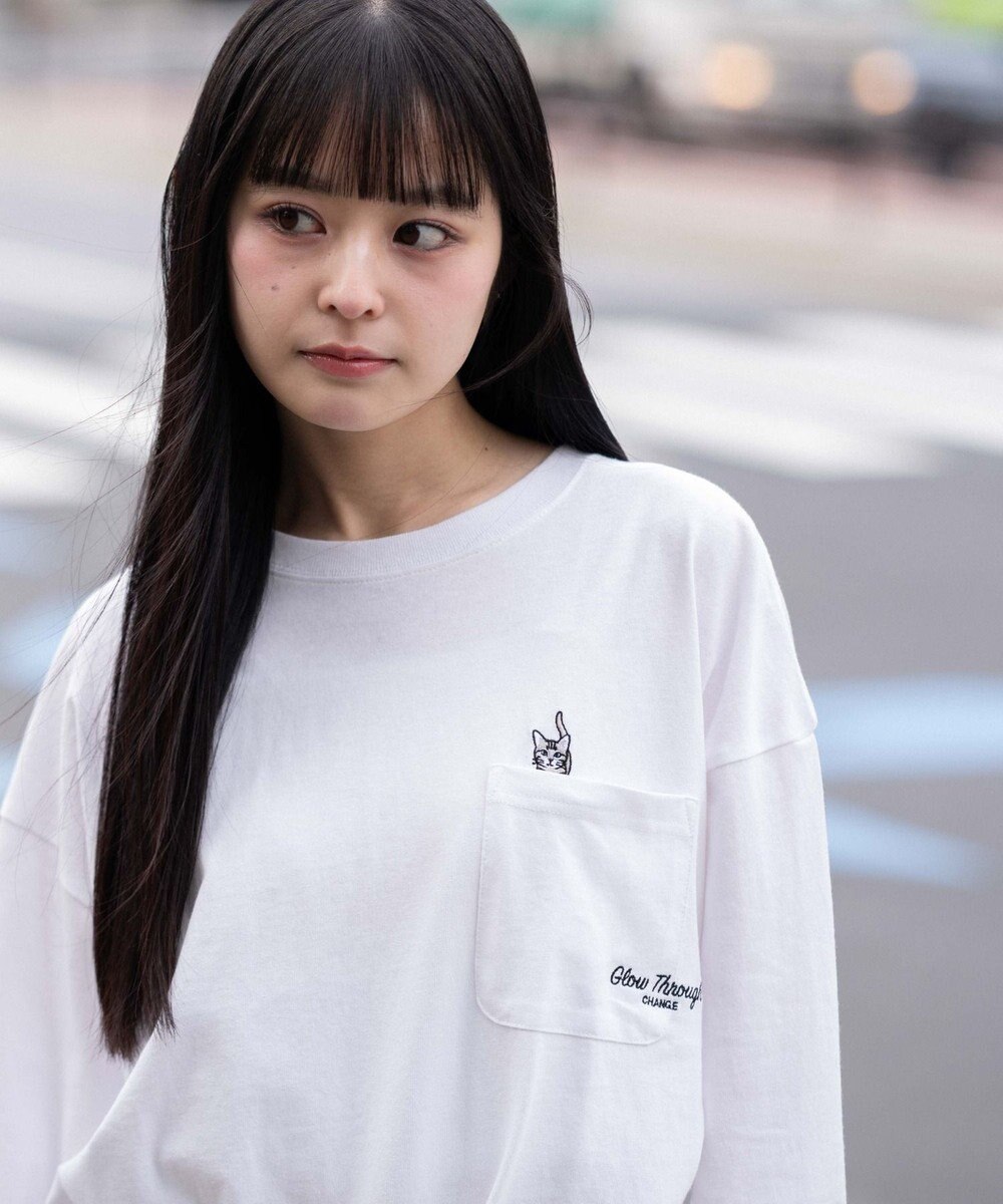 WEGO 【ユニセックス着用ITEM】ポケット刺繍BIG　T（長袖） 