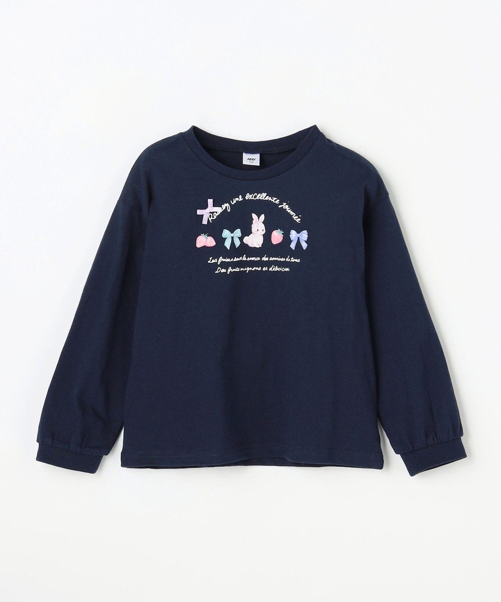ANY KIDS 【Strawberry Collection】アートプリント 長袖Tシャツ 