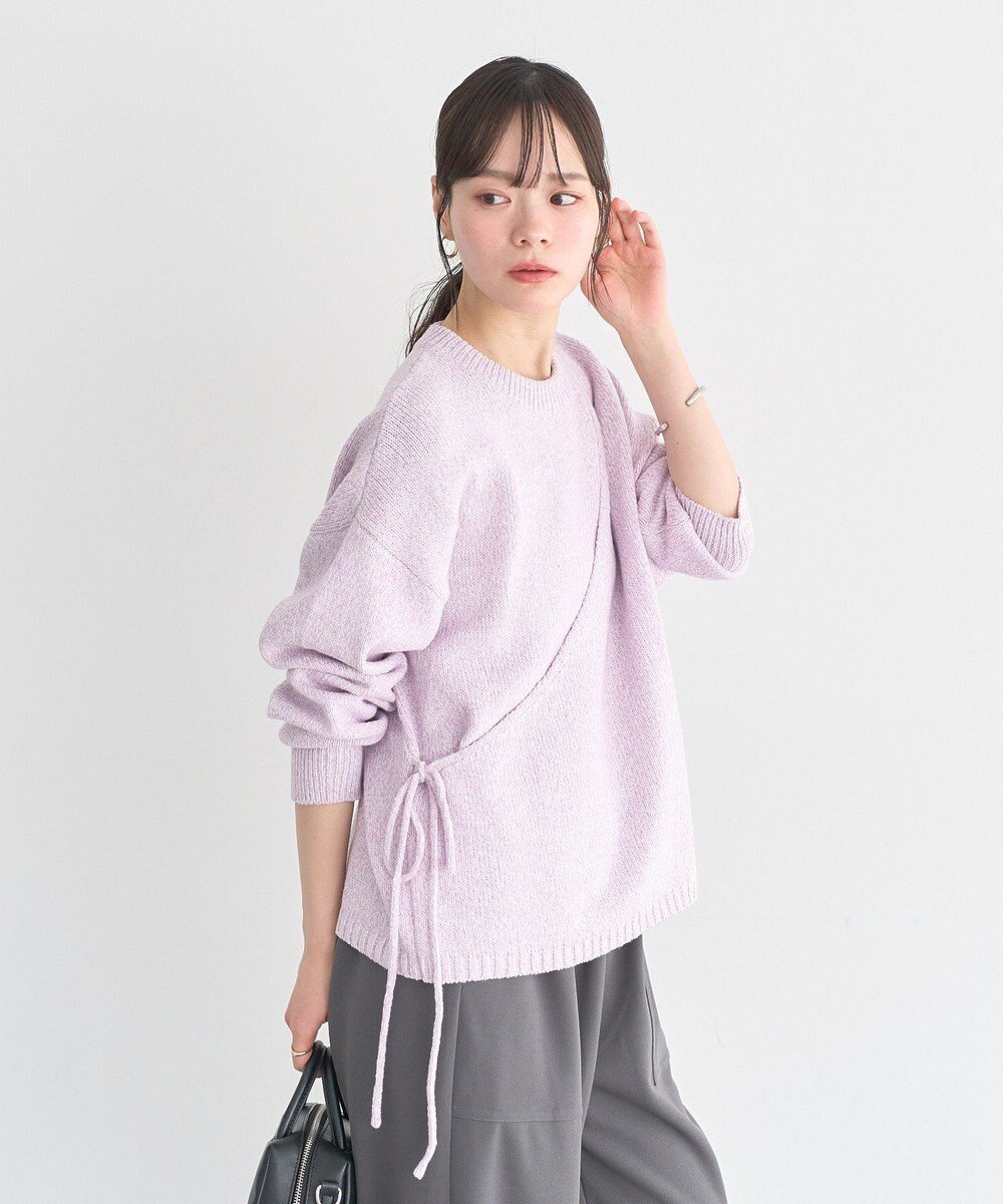 earth music&ecology サイドリボンカシュクールニット 