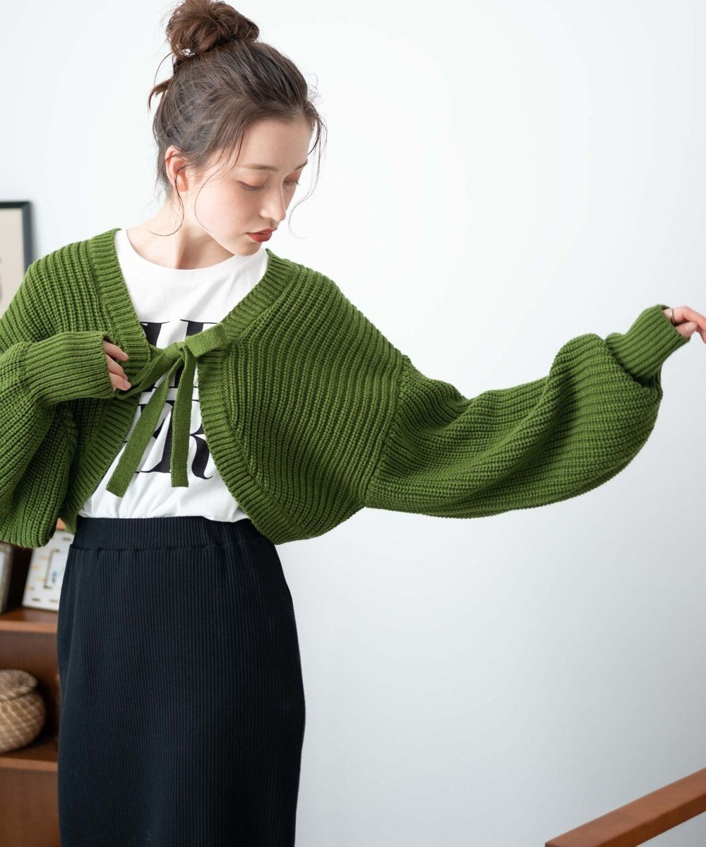 WEGO リボンニットボレロ 