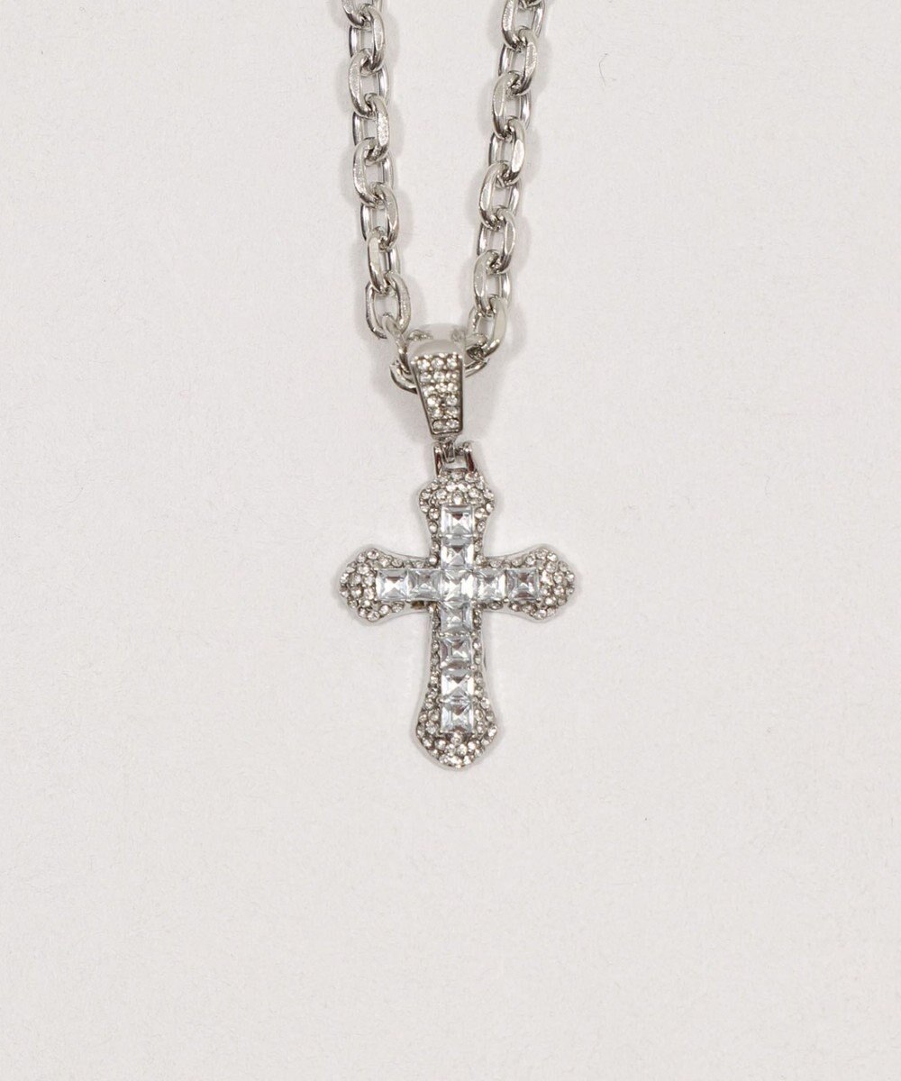 WEGO Lクロスビジューネックレス 