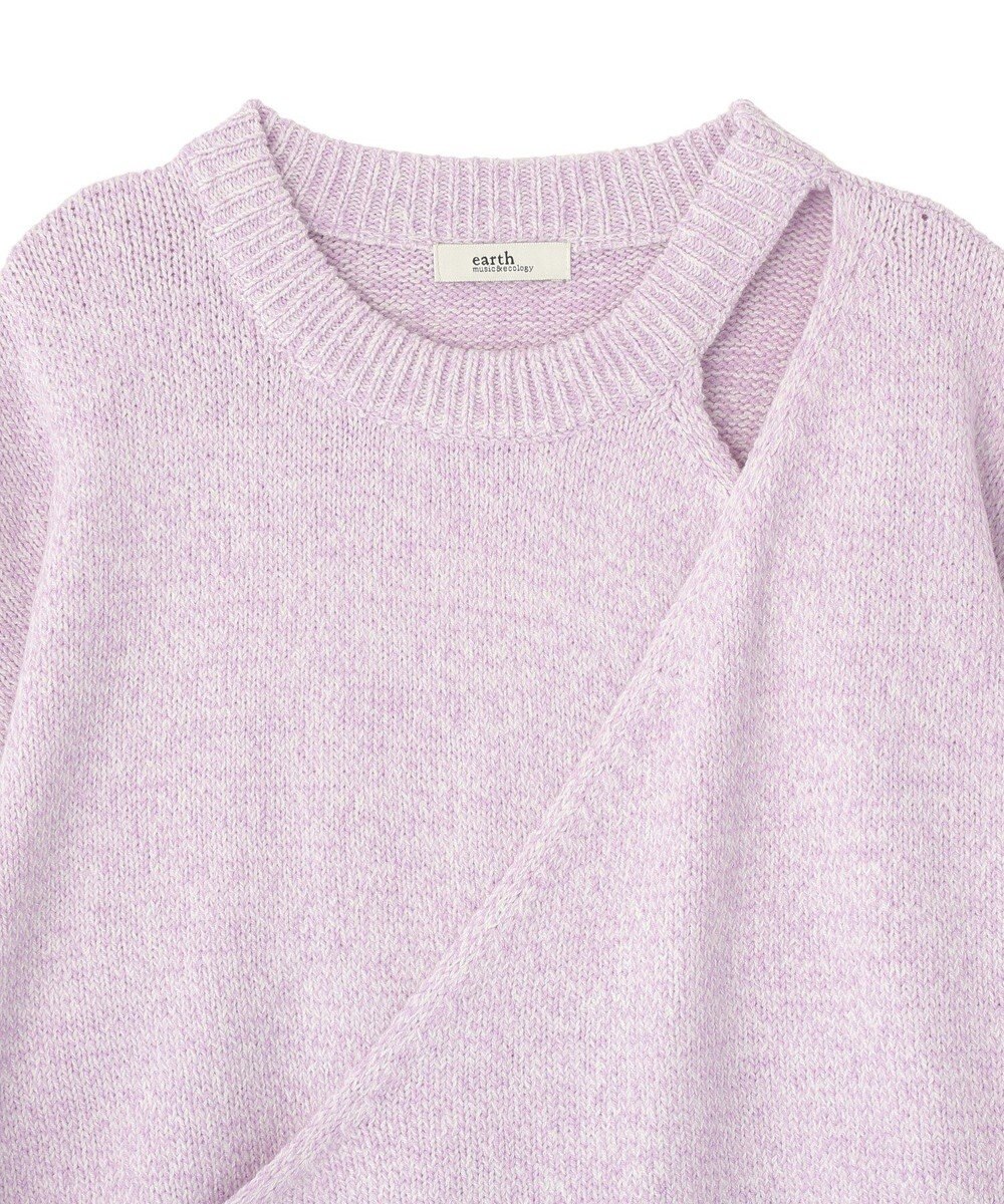 earth music&ecology サイドリボンカシュクールニット 