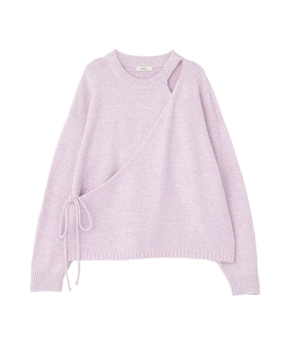 earth music&ecology サイドリボンカシュクールニット 