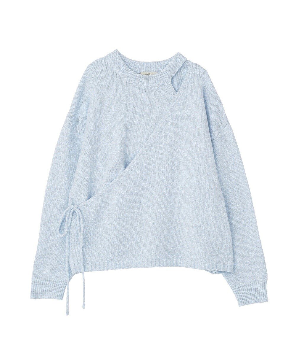earth music&ecology サイドリボンカシュクールニット 