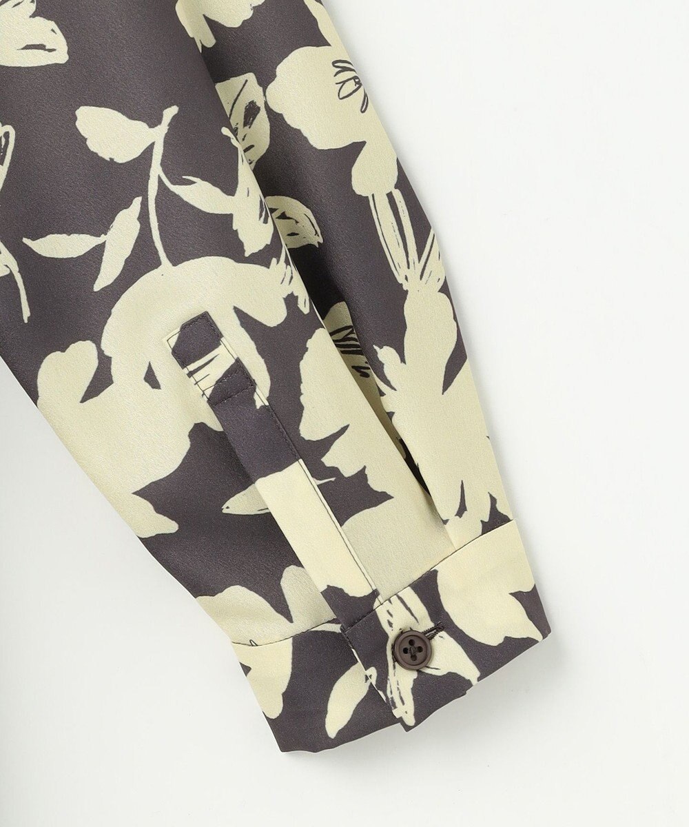 自由区 バイカラーフラワープリント ワンピース 