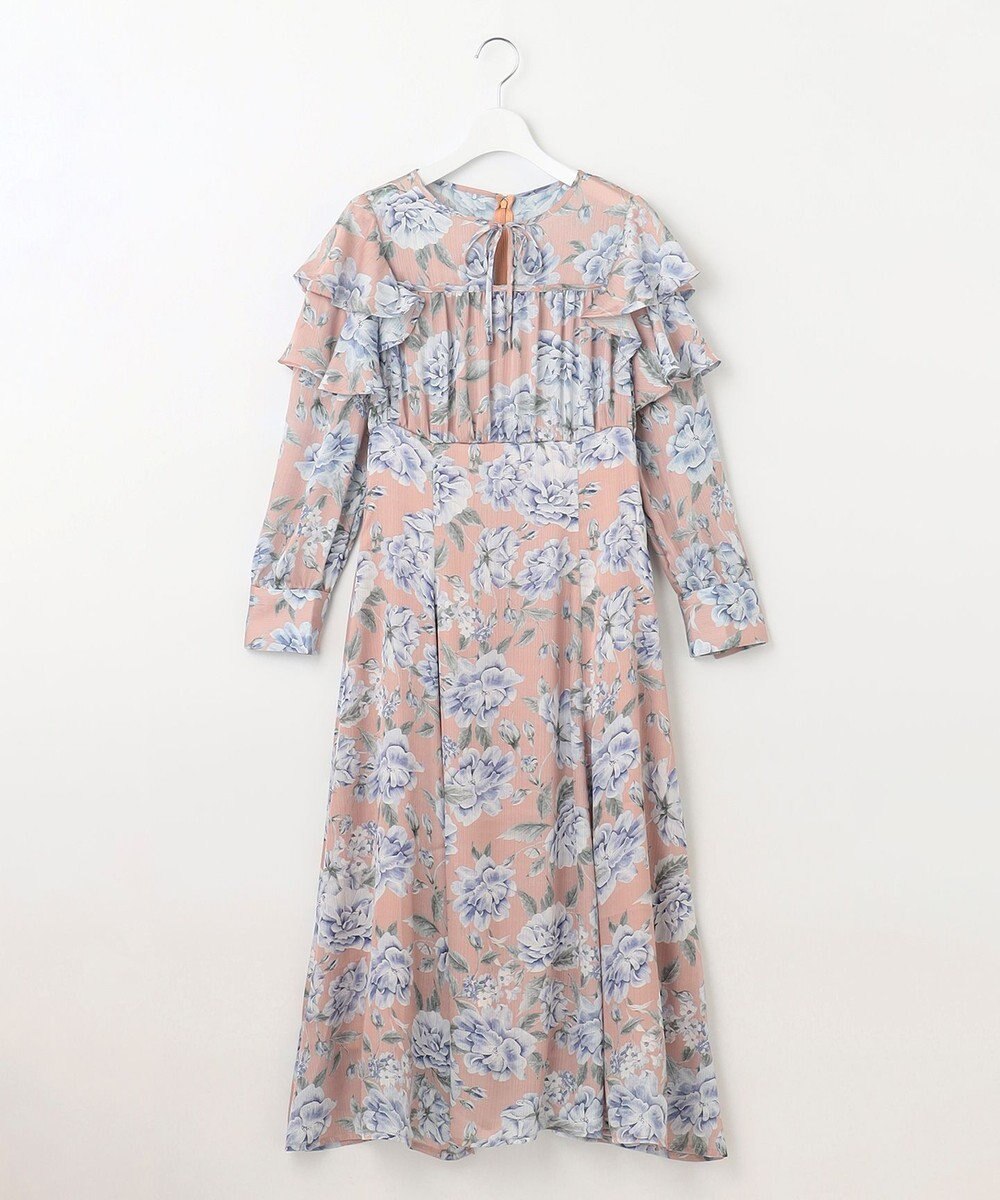 Feroux 【洗える】フラワープリント ワンピース 