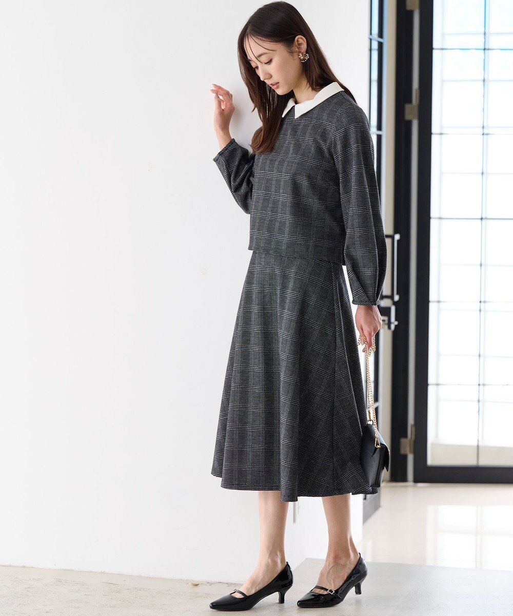 ANY SIS 【WEB・一部店舗限定】カットジャカード襟付き2WAY セットアップ 