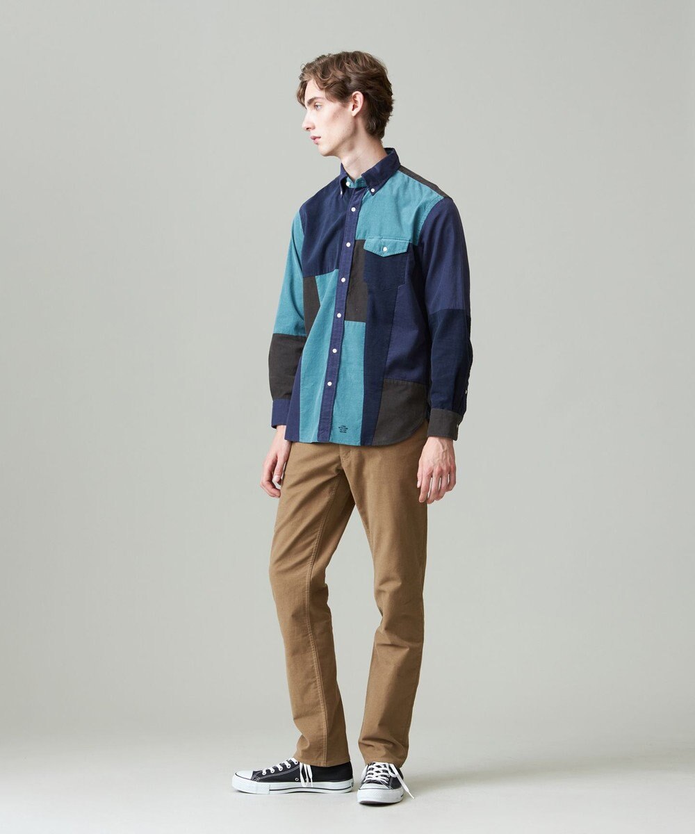 J.PRESS MEN コーデュロイパッチワークシャツ 