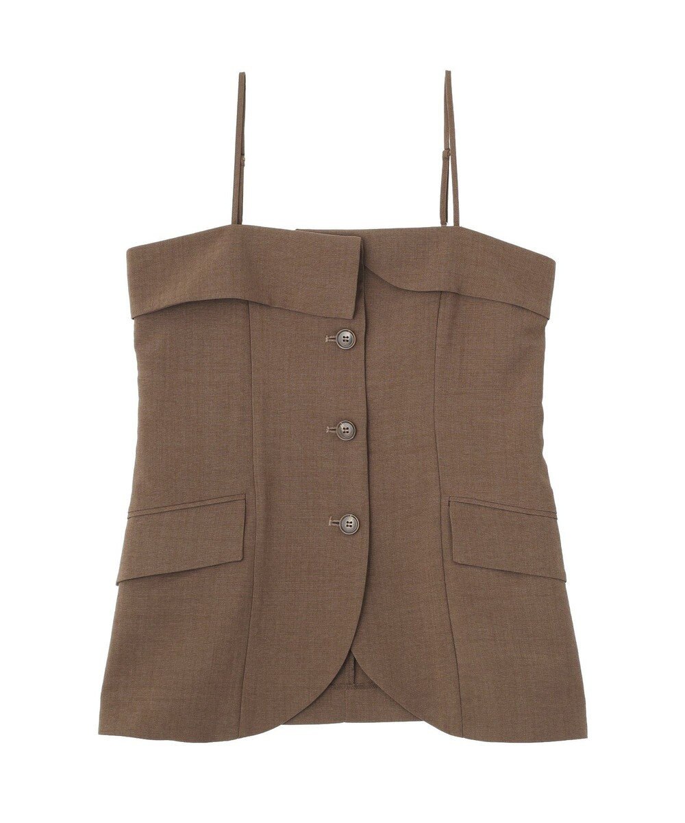 earth music&ecology 【セットアップ対応】フラップボタンビスチェ 