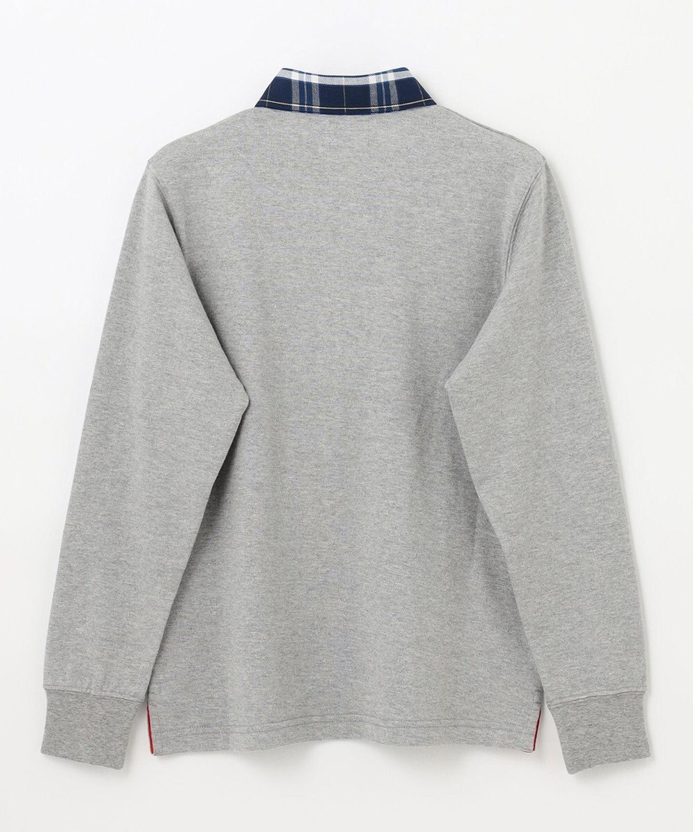 J.PRESS KIDS 【140-170cm】柄襟ラガー 長袖ポロシャツ 