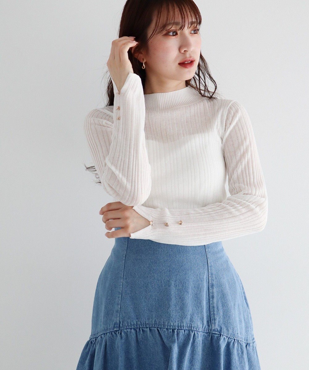 Green Parks ｄａｚｚｌｉｎ　シアーリブニットプルオーバー 