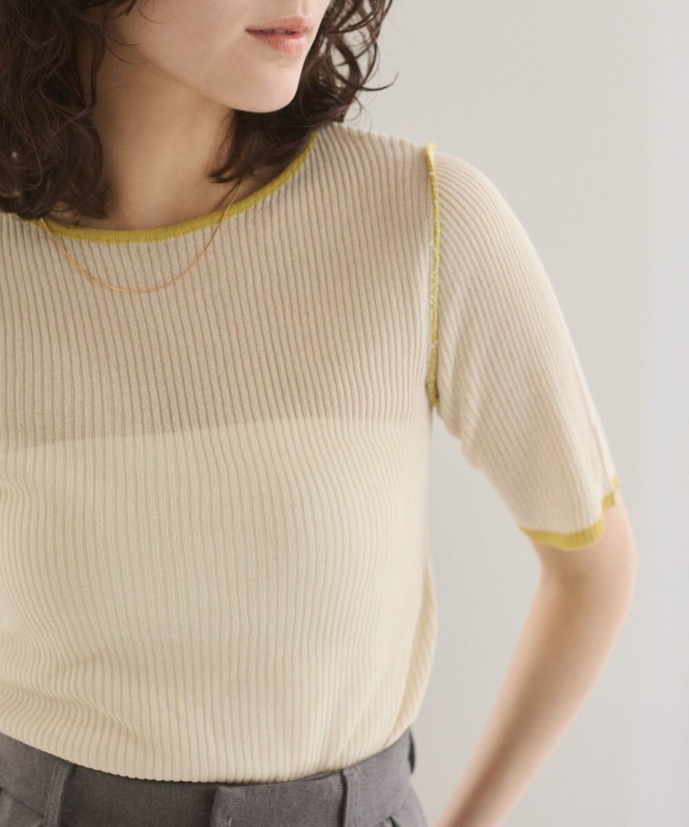 WEGO 【ANGIE VINTAGE】配色デザインリブニット 