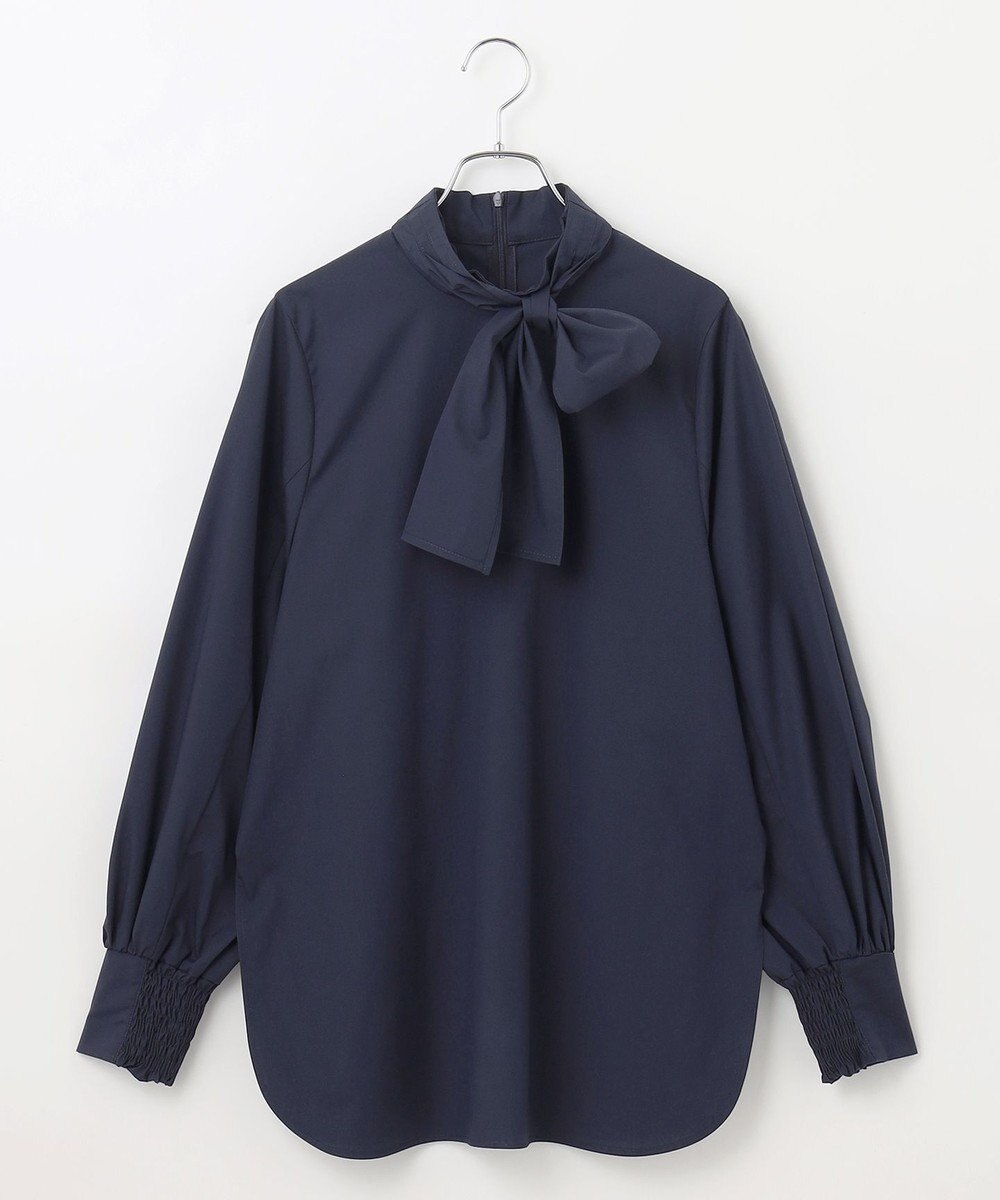 #Newans 【アイロンいらず】リボンタイブラウス 