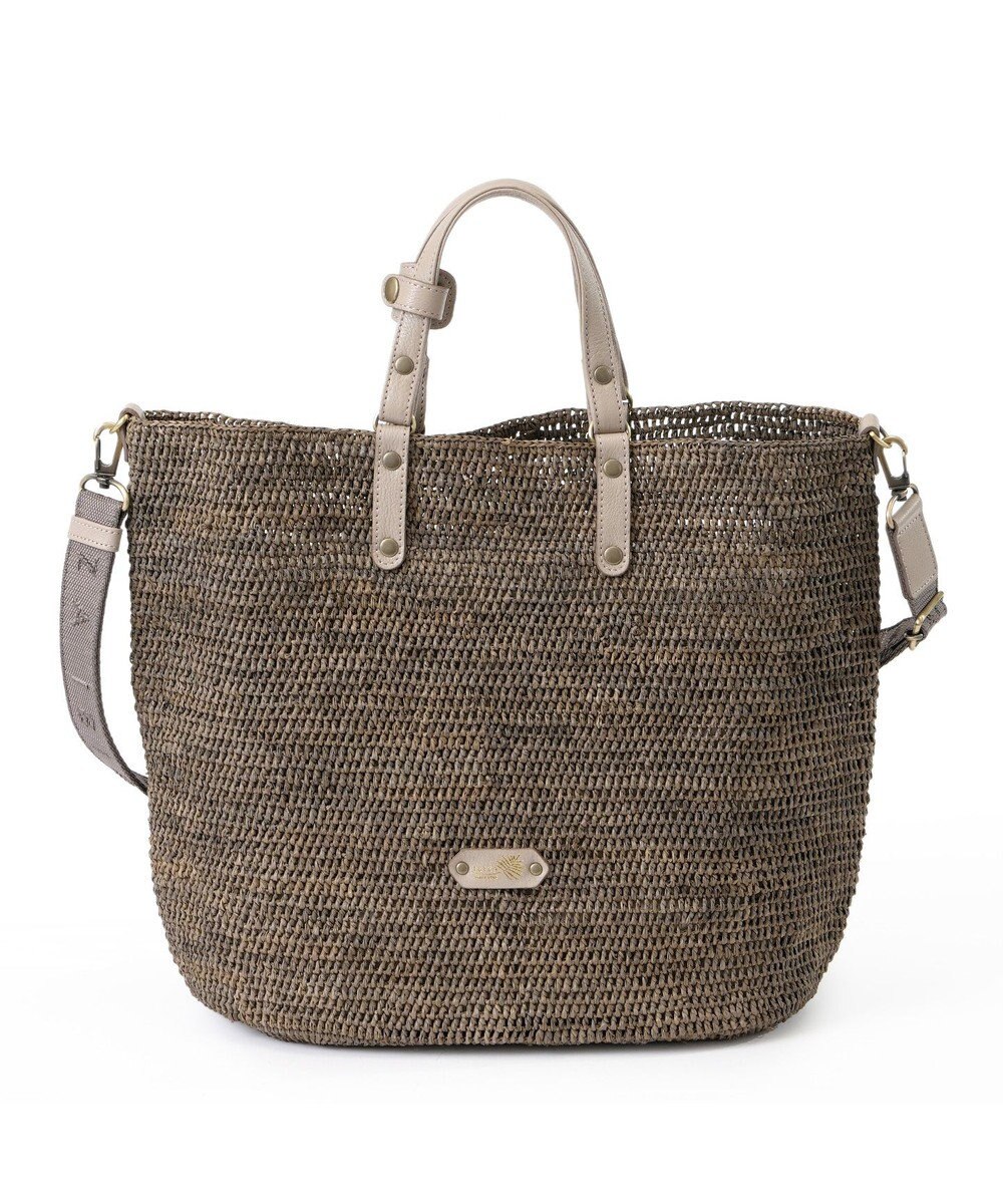 IBIZA ラフィア　2WAYバッグ（草木染め） 