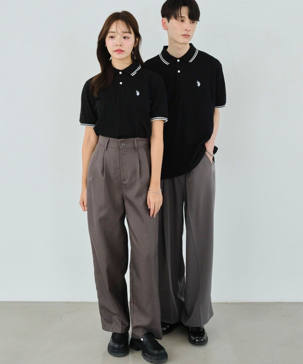 WEGO 【ユニセックス着用ITEM/SMLサイズ展開】別注USPOLOラインポロシャツ 