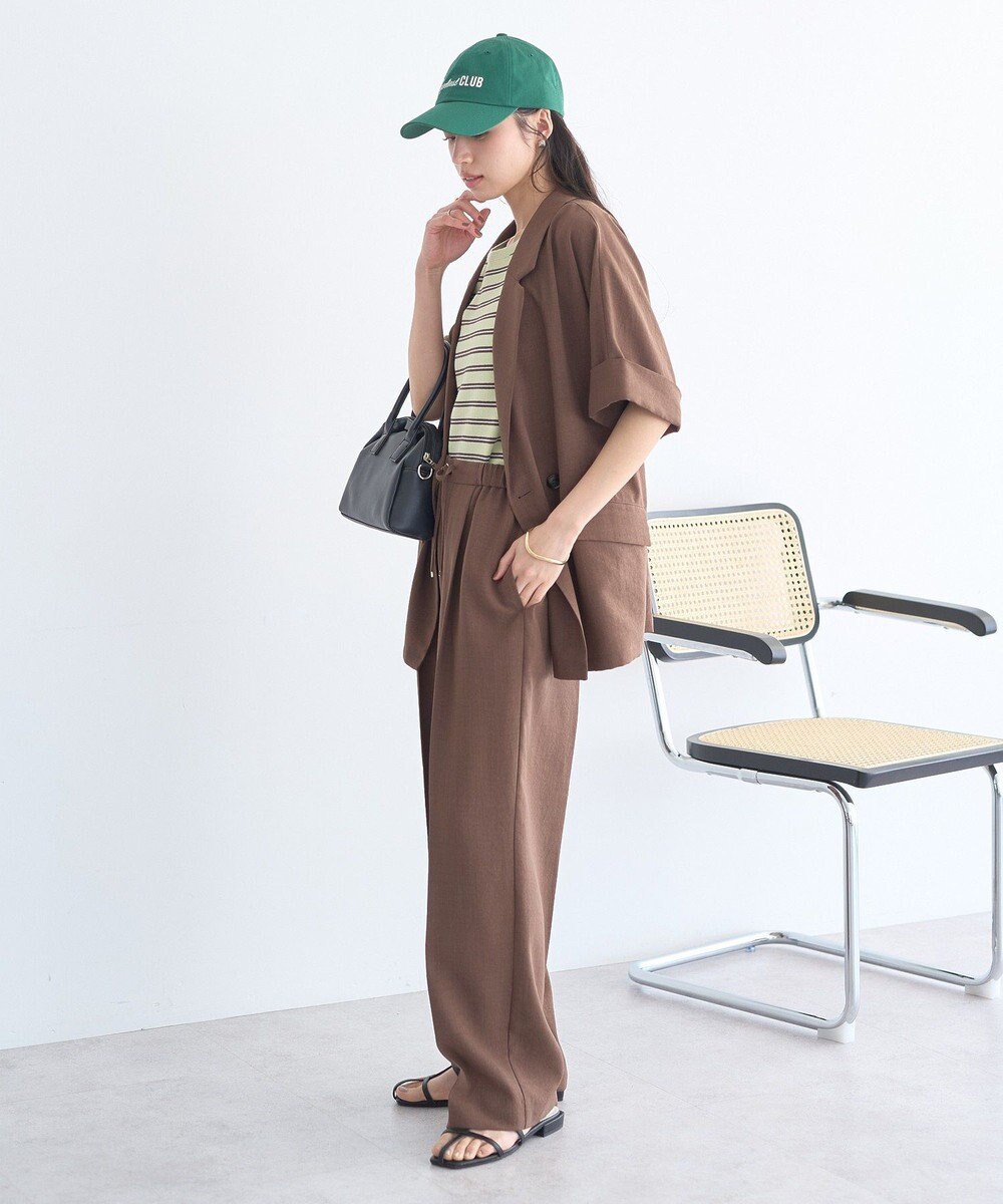 earth music&ecology 【セットアップ対応】リネンライクリラックスパンツ 