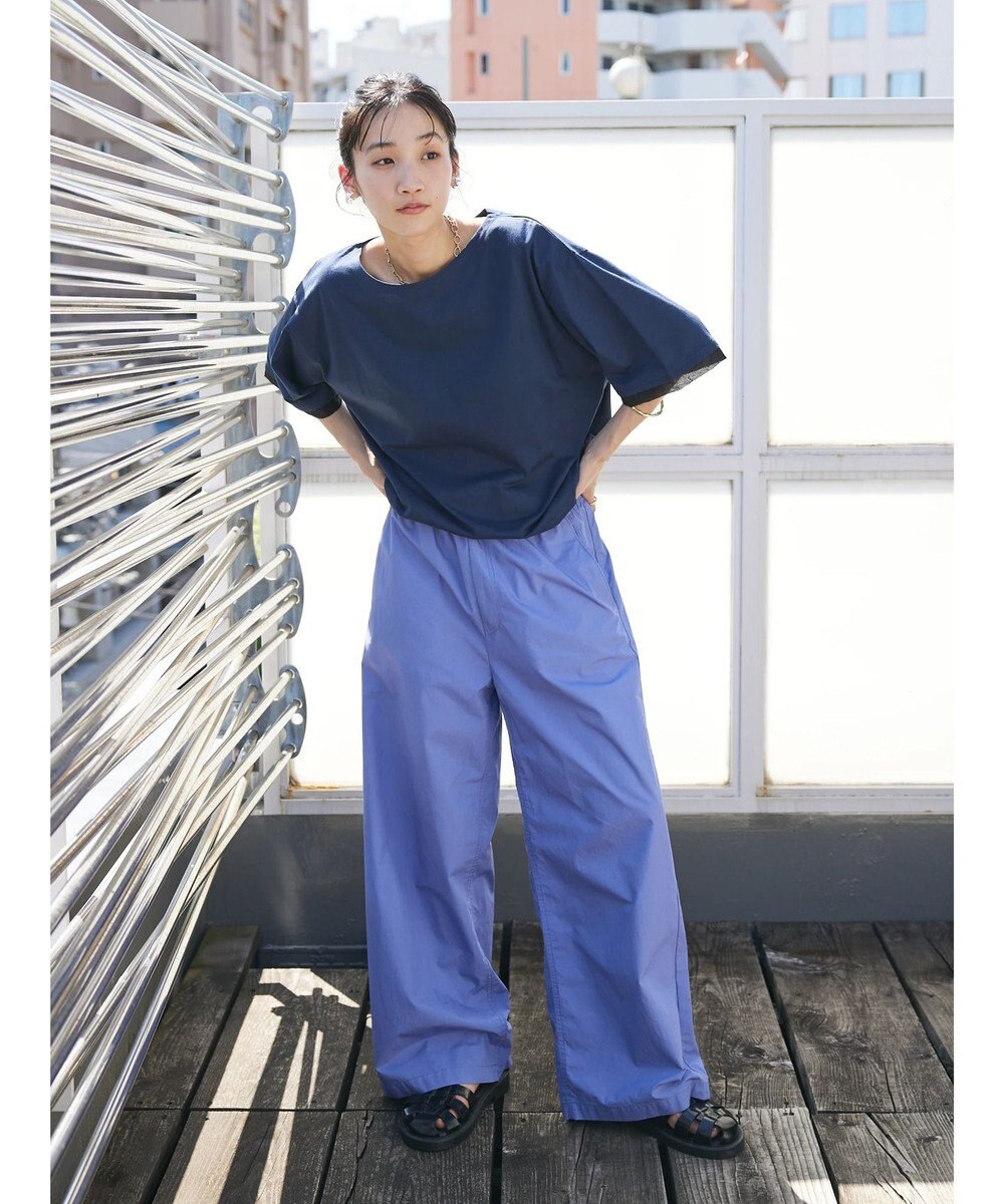 CRAFT STANDARD BOUTIQUE 【ＵＶカット】布帛切り替えプルオーバー 