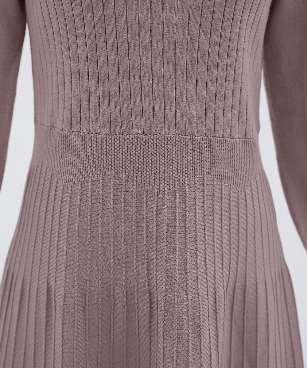 Tiaclasse リブニットパフスリーブワンピース 