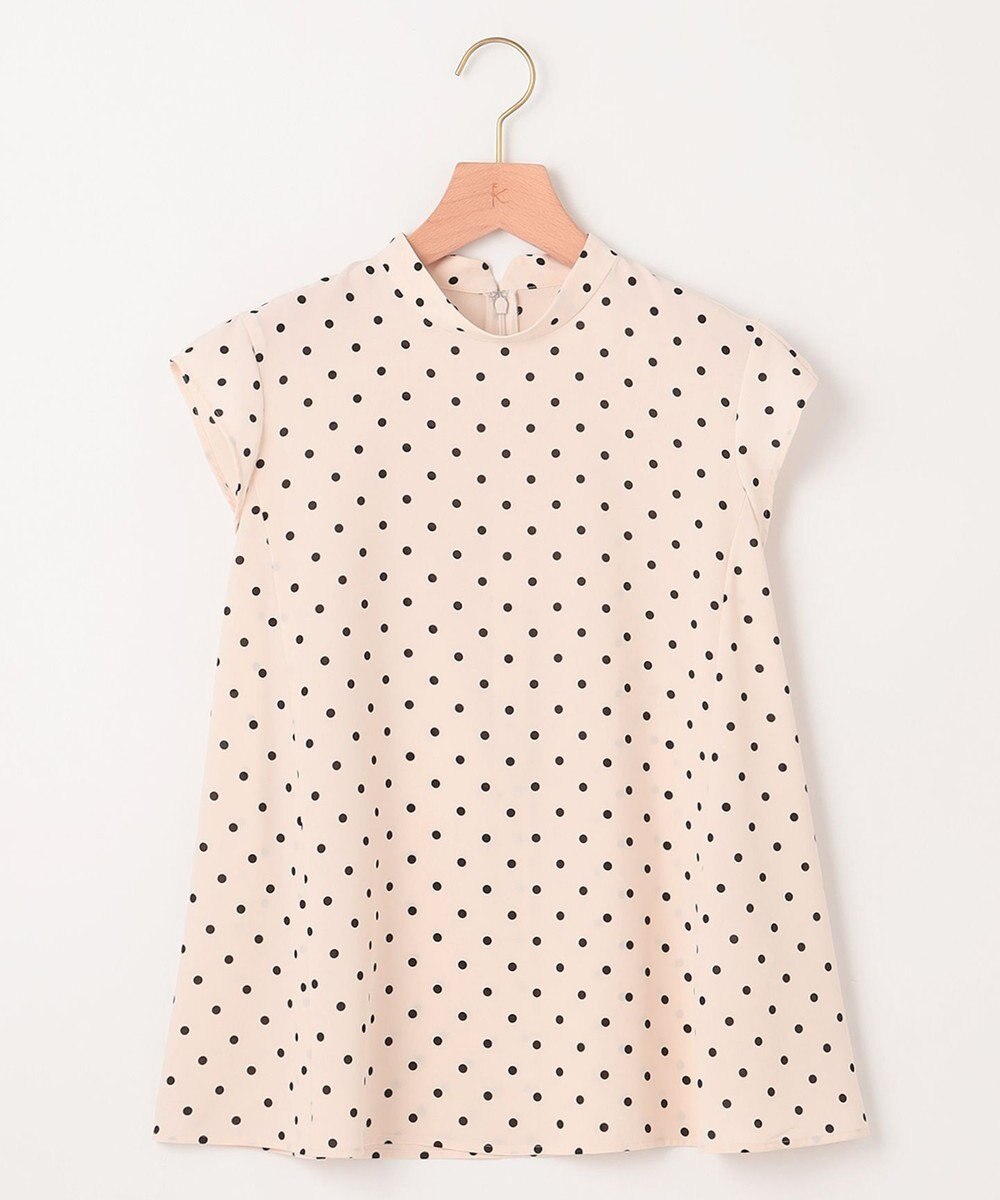 組曲 【WEB限定】ドットプリントデシン ボウタイ付きブラウス 