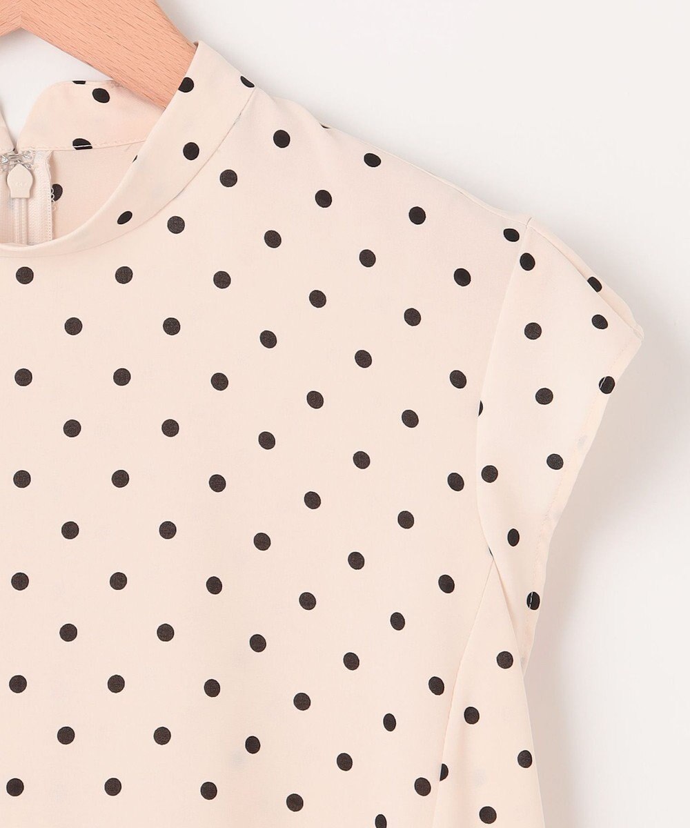 組曲 【WEB限定】ドットプリントデシン ボウタイ付きブラウス 